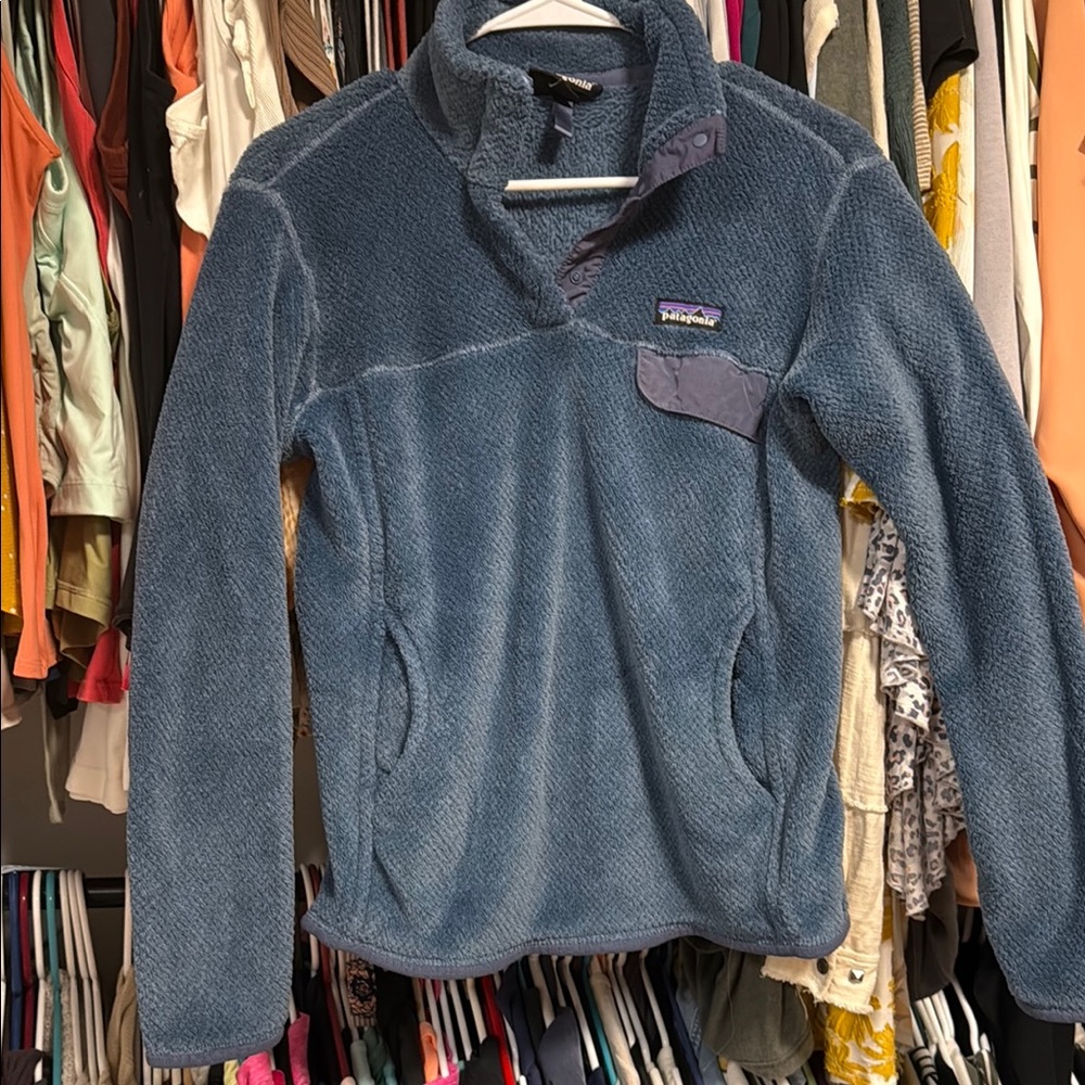 Patagonia Men's Zip-Up Fleece Sweater - Blue